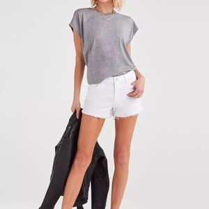 7 For All Mankind jean shorts - white, XS